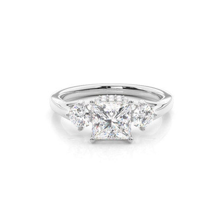 Princess Diamond Rings Three Stone