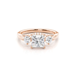 Hidden Halo Trilogy Princess Diamond Engagement Ring