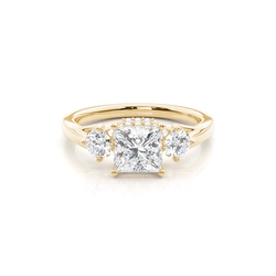 Hidden Halo Trilogy Princess Diamond Engagement Ring