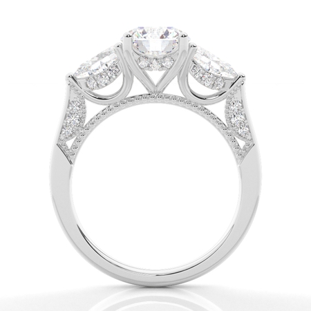 1.00 Carat Weißgold Trilogie Ringe