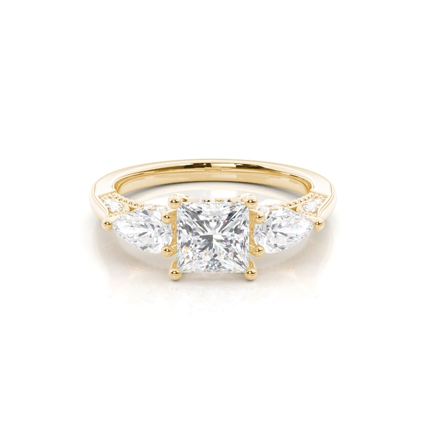 Hidden Halo Trilogy Princess Diamond Engagement Ring