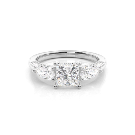 Princess Diamond Rings Three Stone
