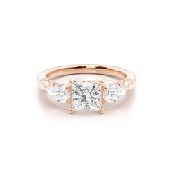 Hidden Halo Trilogy Princess Diamond Engagement Ring