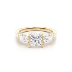 Hidden Halo Trilogy Princess Diamond Engagement Ring