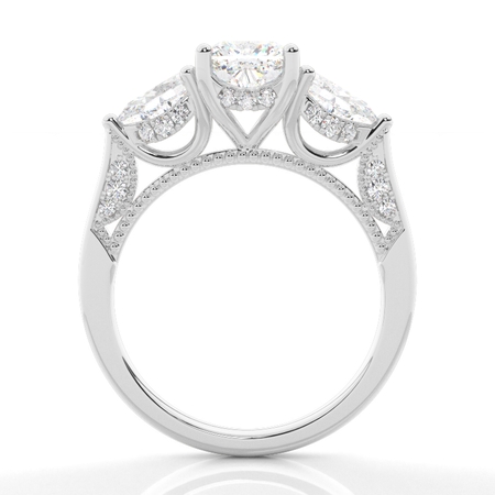 Kissen Platin Trilogie Verlobungsringe