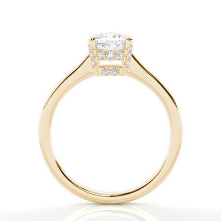 Cushion Solitaire Diamond Rings