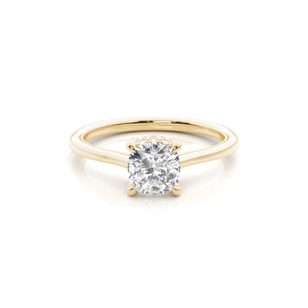 Cushion Solitaire Diamond Rings