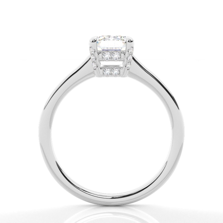 1.00 Carat Weißgold Halo Verlobungsringe