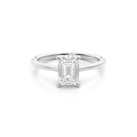 1.00 Carat Weißgold Halo Verlobungsringe