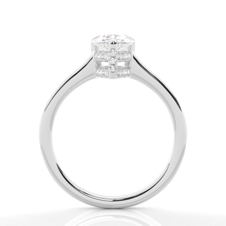 3.00 Carat Platin Halo Verlobungsringe