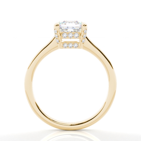 Mehrlagiger Verlobungsring mit verstecktem Halo und Diamantakzenten