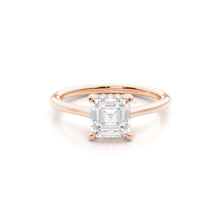 Layered Hidden Halo Diamond Accent Engagement Ring