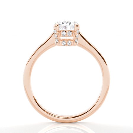 3.00 Carat Rotgold Halo Verlobungsringe