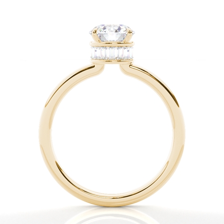 Yellow Gold Solitaire Diamond Rings 