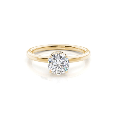 Yellow Gold Solitaire Diamond Rings 
