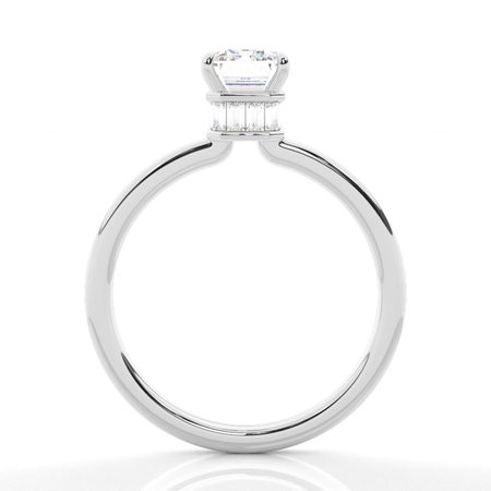 Mehrlagiger Verlobungsring mit verstecktem Halo und Diamantakzenten