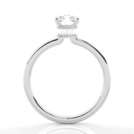 Mehrlagiger Verlobungsring mit verstecktem Halo und Diamantakzenten