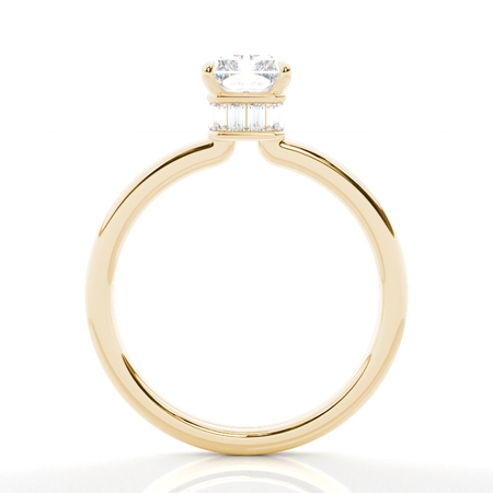 Mehrlagiger Verlobungsring mit verstecktem Halo und Diamantakzenten