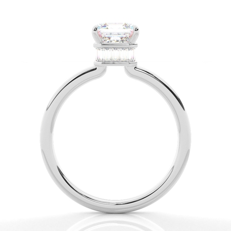 Asscher Solitaire Diamond Rings
