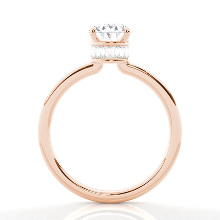 Mehrlagiger Verlobungsring mit verstecktem Halo und Diamantakzenten