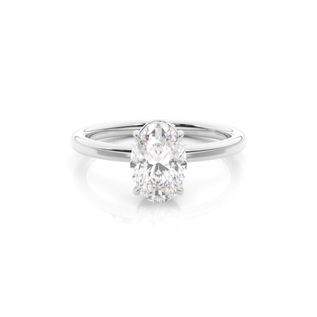 Oval Solitaire Diamond Rings
