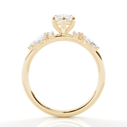 Marquise Side Stone Diamond Rings