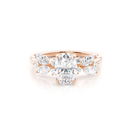 Rose Gold Side Stone Diamond Rings