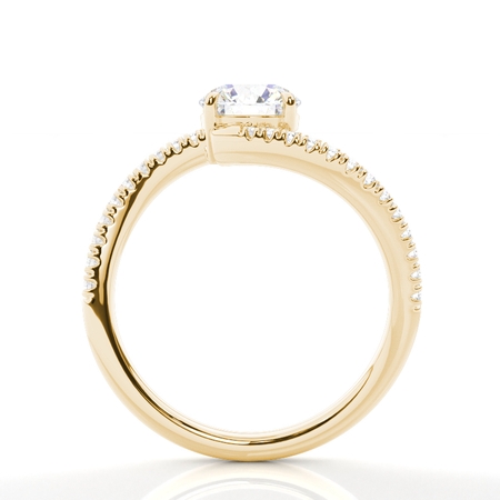 Round Side Stone Diamond Rings