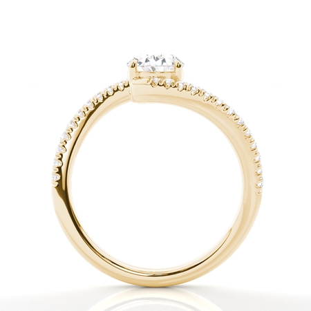 Oval Side Stone Diamond Engagement Rings