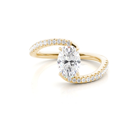 Oval Side Stone Diamond Rings