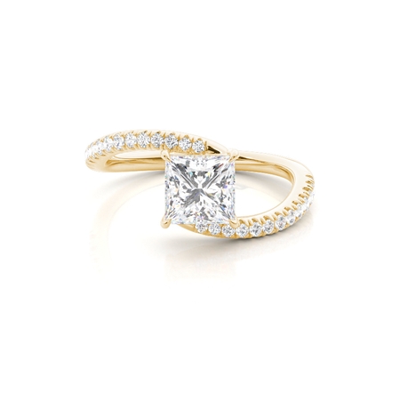 Princess Side Stone Diamond Rings