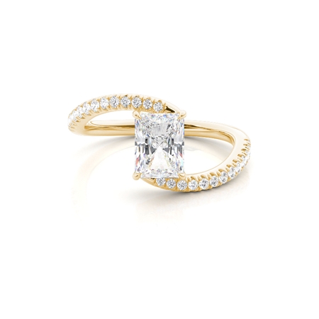 Radiant Side Stone Diamond Rings