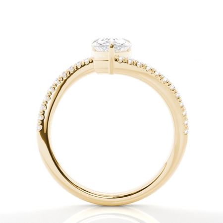 Tropfen Seitensteine Verlobungsringe