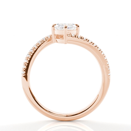 Rose Gold Side Stone Diamond Rings