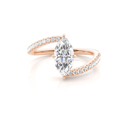 Rose Gold Side Stone Diamond Rings