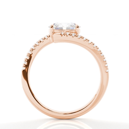 Rose Gold Side Stone Diamond Rings