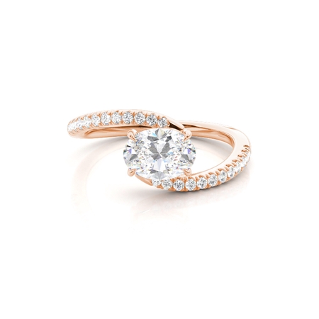 Rose Gold Side Stone Diamond Rings