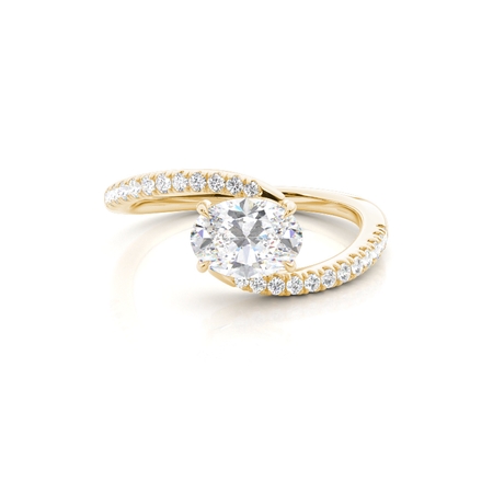 Yellow Gold Side Stone Diamond Rings