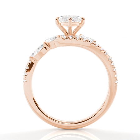 Marquise Rose Gold 5 Stone Diamond Rings