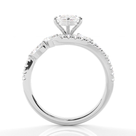 Marquise Side Stone Diamond Rings