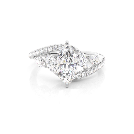 Marquise 5 Stone Diamond Rings