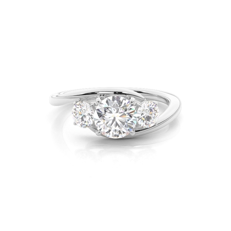 Round Three Stone Diamond Rings