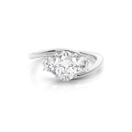 Platinum Three Stone Diamond Rings