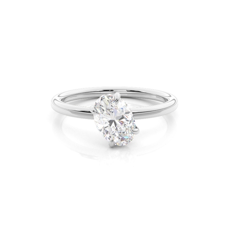 White Gold Side Stone Diamond Rings