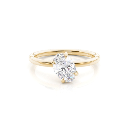 Oval Side Stone Diamond Rings
