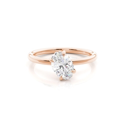 Diagonal Set Hidden Halo Diamond Engagement Ring