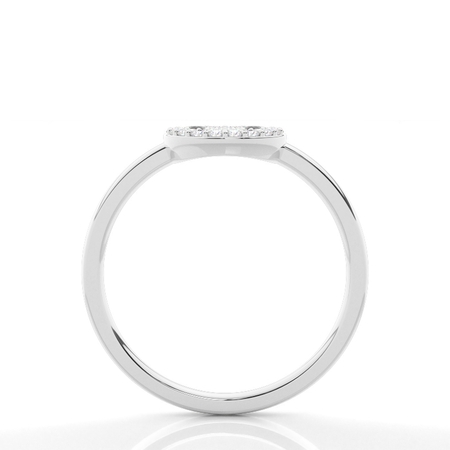 Smiley-Ring mit runden Diamanten im Pavé-Set