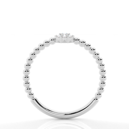 Zarter Cluster-Ring mit runden Diamanten im Pavé-Set