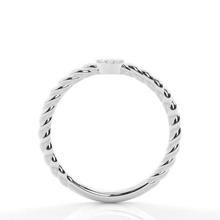 Zarter Alltags-Cluster-Ring mit runden Diamanten im Pavé-Set