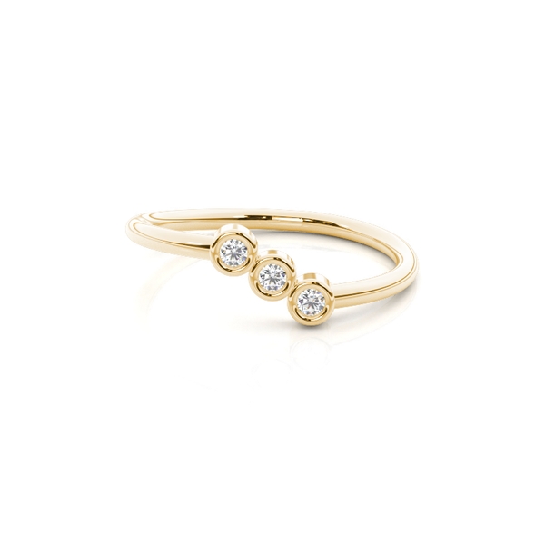 Bezel Set Round Diamond Everyday Ring